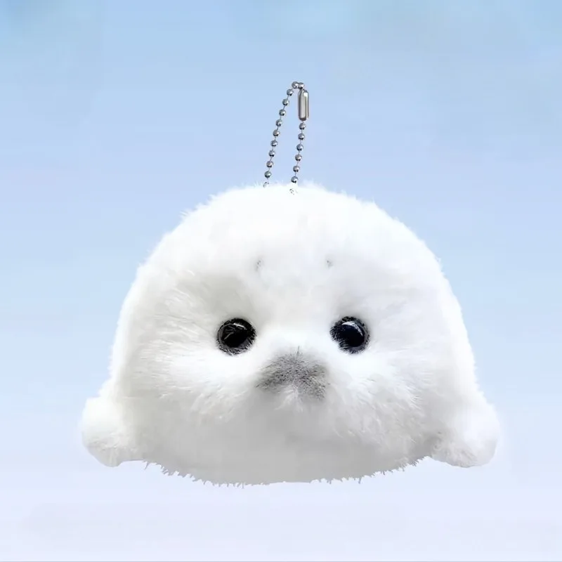 Cute Soft Seal Plush Keychain Kawaii Seal Plushies Animal Pendant Fashion Stuffed Doll Keyring Backpack Accessories Car Ornament