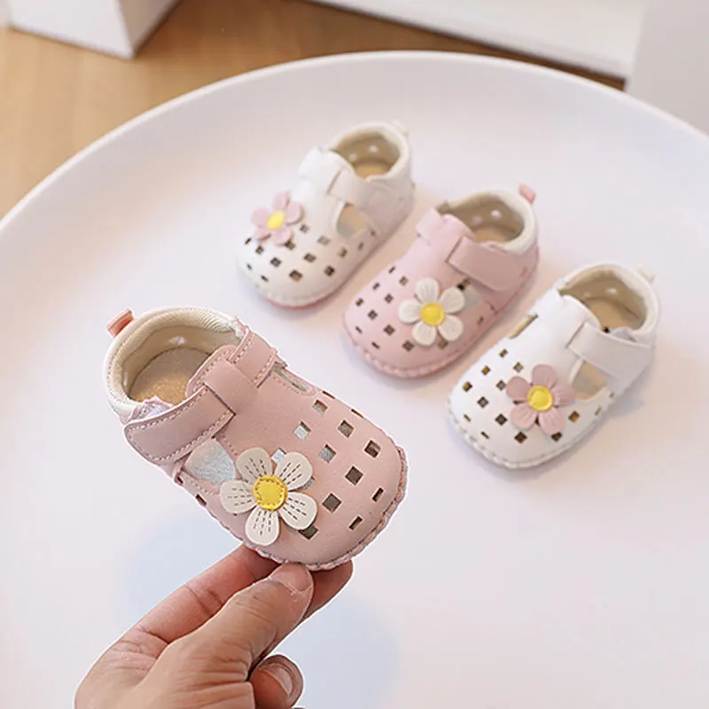 Baby Girls Sandals 2026 Summer Baby Sandals Soft Sole Cute Toddler Shoes Breathable Comfortable Casual Footwear For Infant 0-1