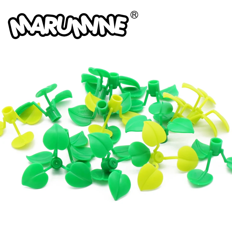 MARUMINE 6255 Broadleaf Clover-Lucky Grass 150PCS MOC Building Blocks Flower Plant Parts Idea DIY Assembles Particles Bricks