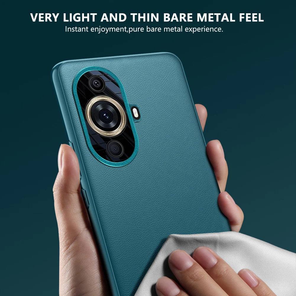 Hard PC Capa For  Huawei Nova 11 Pro Case luxury Leather shockproof Thin Curve Protective Cover For Nova 11 Back Case Fundas