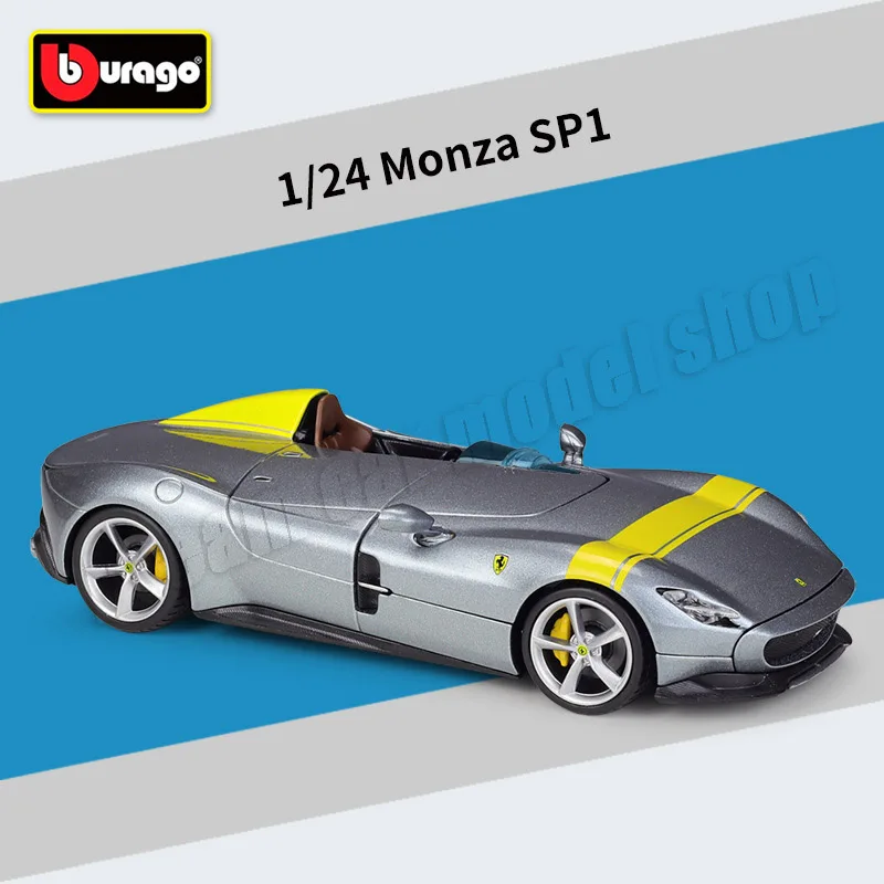 Bburago 1:24 Ferrari Enzo 488 GTB Monza SP1 SF90 modèle de voiture Collection voitures miniatures moulées sous pression modèle jouet voiture cadeaux en gros