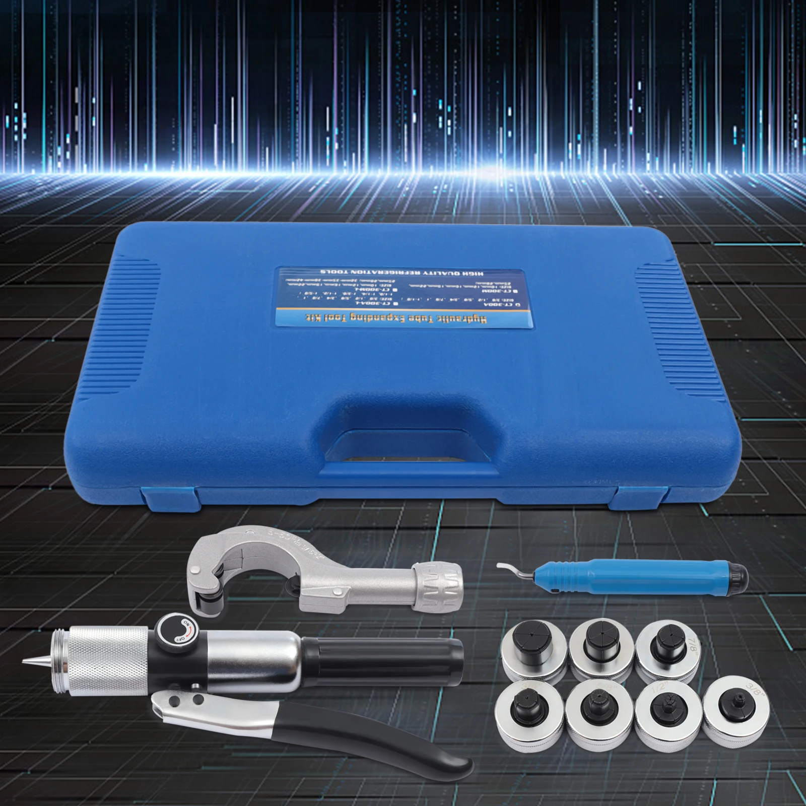 

Manual HVAC Hydraulic Swaging Tool Kit Tube Expander Fit Copper Tubing Expanding Copper Tube Expander