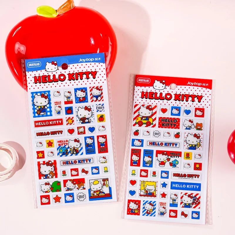 

2pcs HelloKitty Stickers Children's Cute Cartoon Dropper Stickers High Appearance Handbooks DIY Material Phone Case Decoration