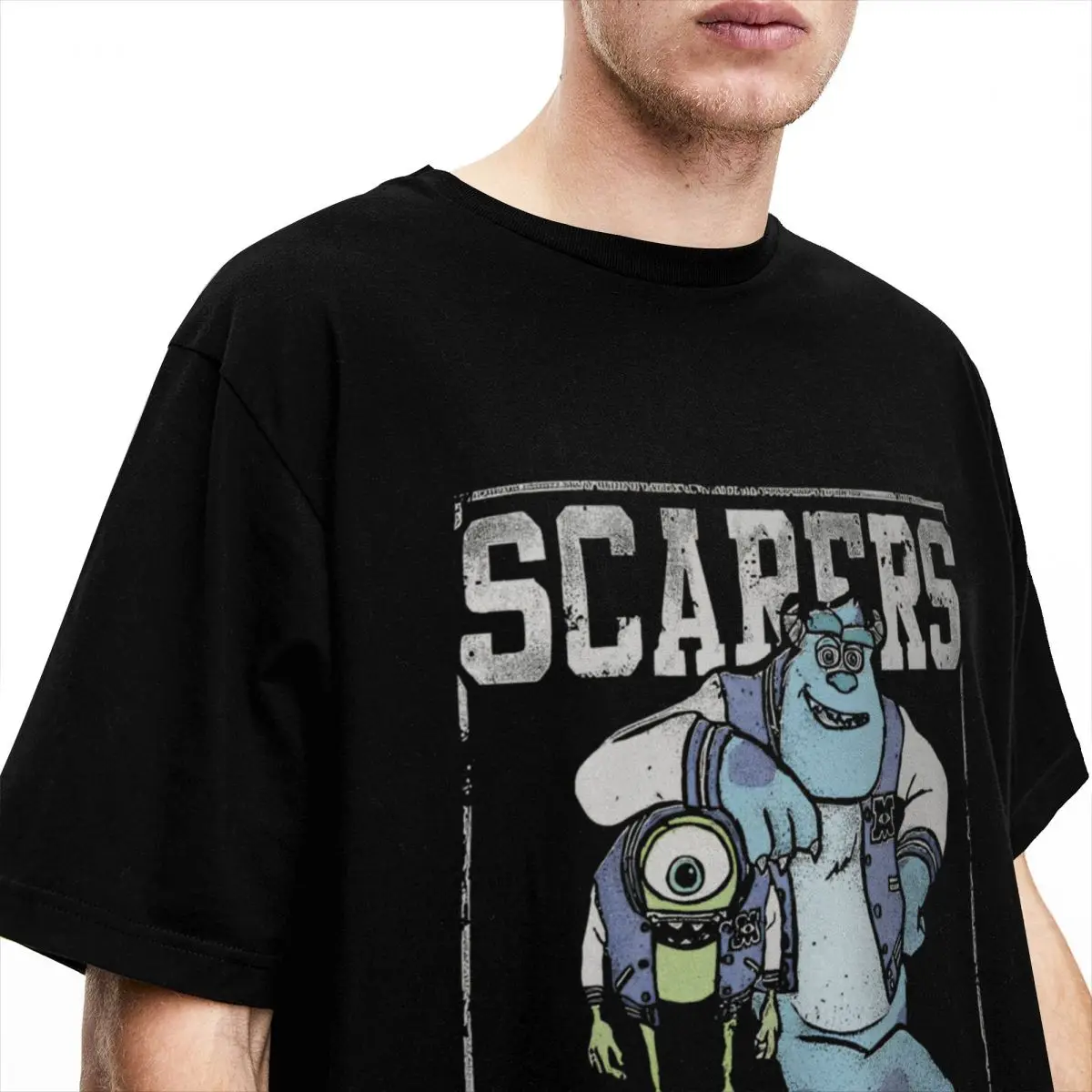 Streetwear T-Shirt Varsity Scarers 100% Bawełniane koszulki Nowość Tshirt dla mężczyzn Plaża Y2K Klasyczny wzór Koszulki z krótkim rękawem