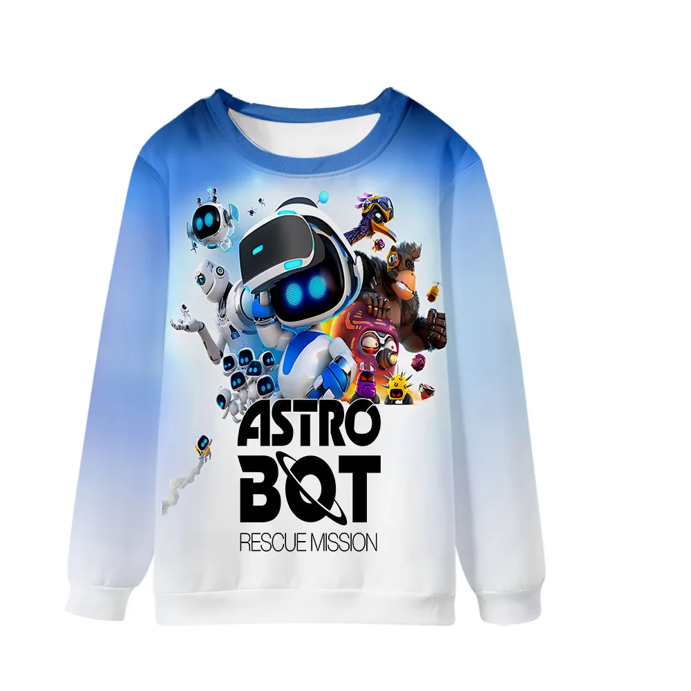 Anime Astro Bot 3D Print Oversized Hoodie Men/Women Long Sleeve Crewneck Sweatshirt Casual Tracksuit Astrobot Children Clothes