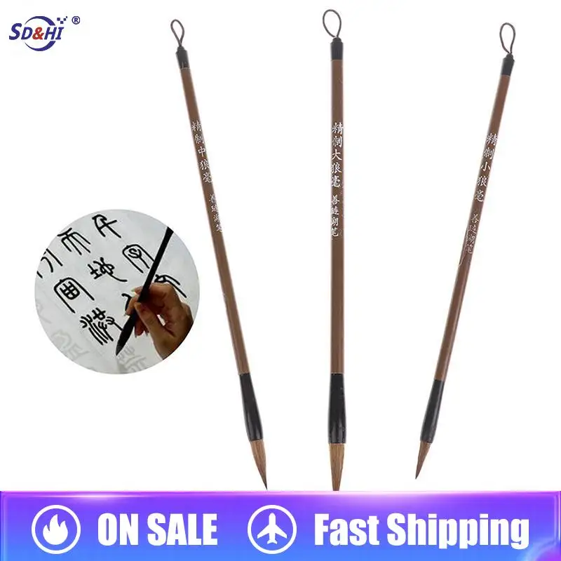 3pcs Calligraphy Brush Pen Regular Script Writing Brush Set Chinese Landscape Art Painting Ink Brush Tinta China Caligrafia