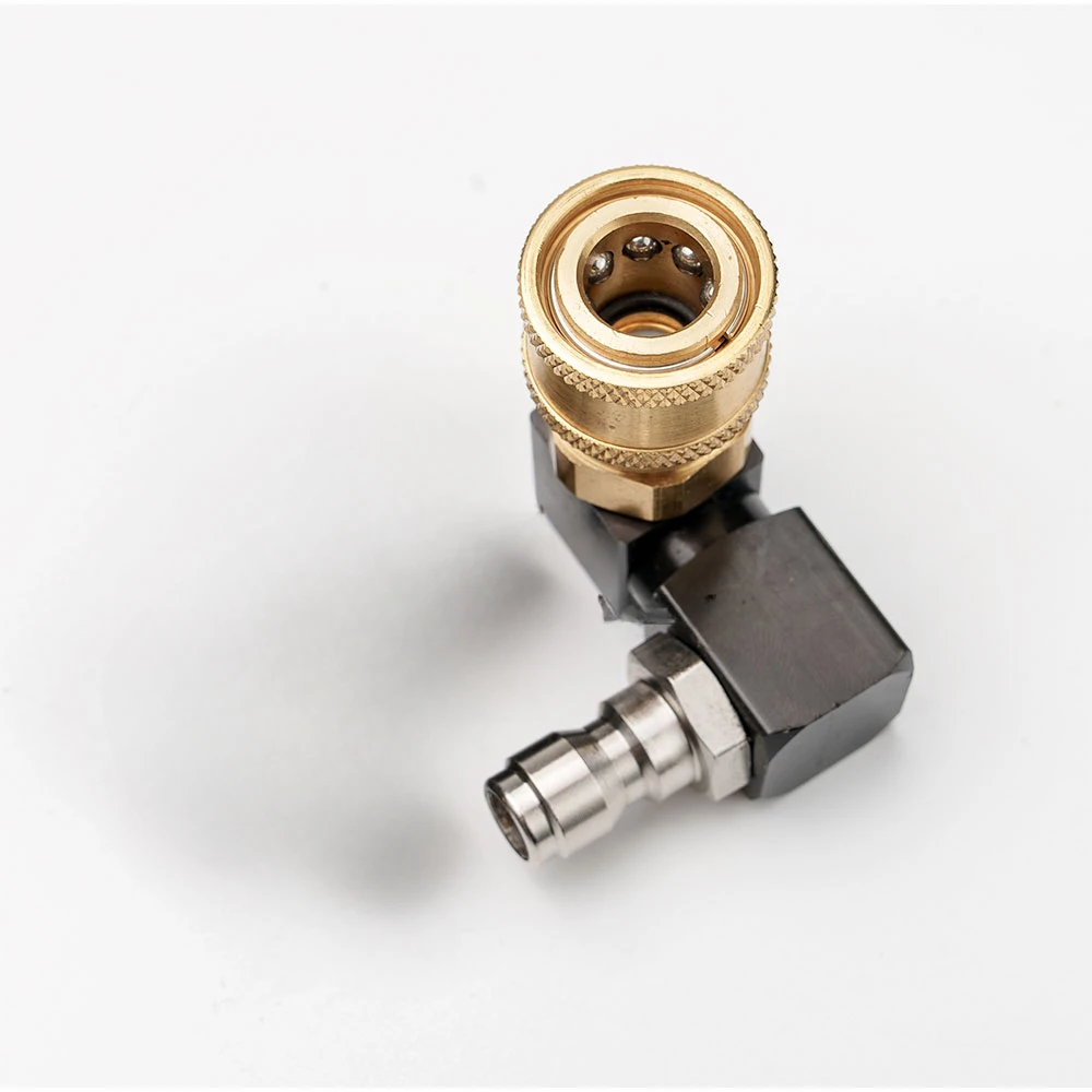 1/4 quick plug 2 points G1/4 right angle rotation high pressure cleaning  connector washing water with pressure rotation