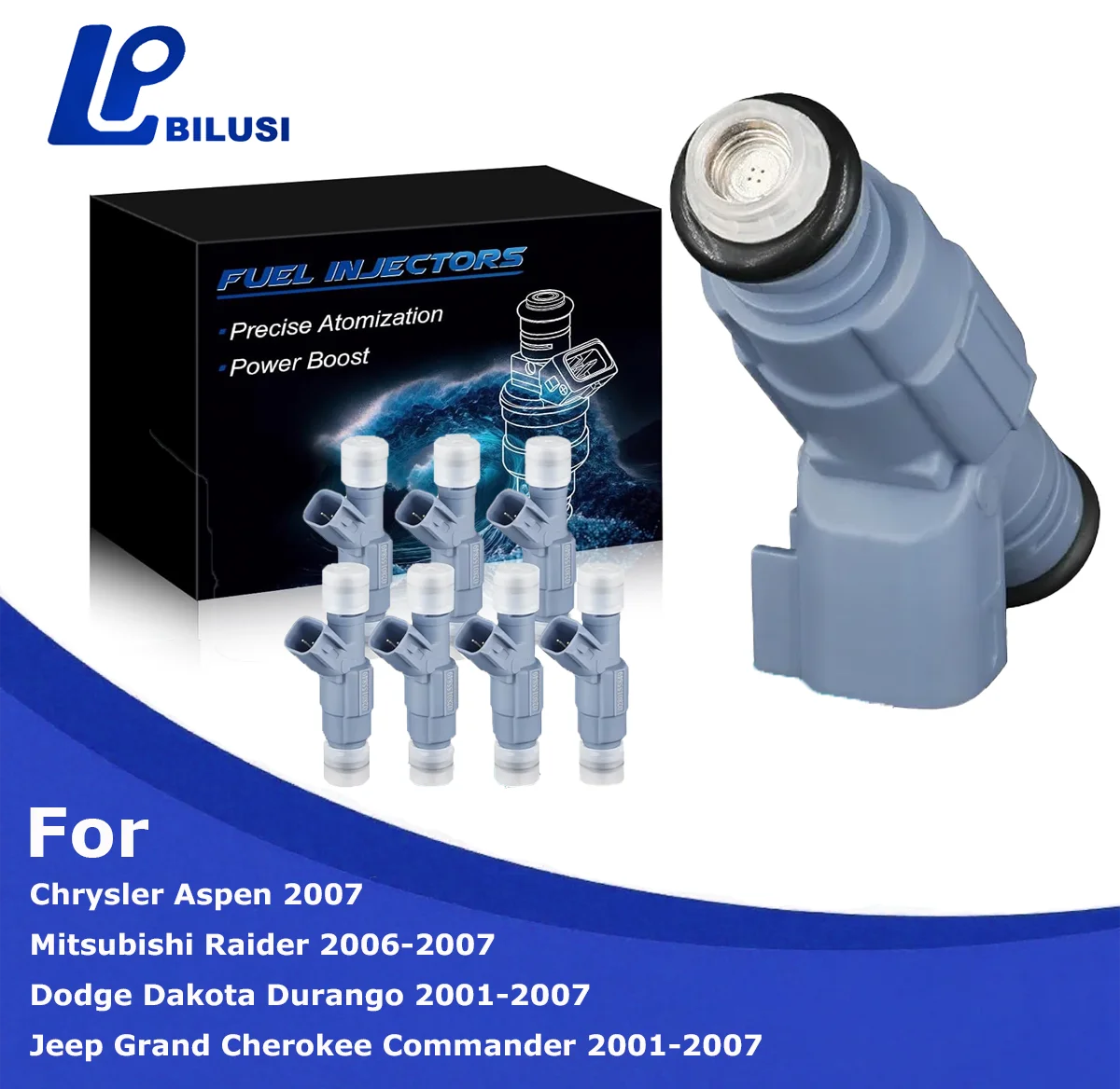 Bilusi 0280155849 4.7L Fuel Injectors For Dodge Dakota Durango For Jeep Grand Cherokee Commander 01-07 For Chrysler Aspen 2007