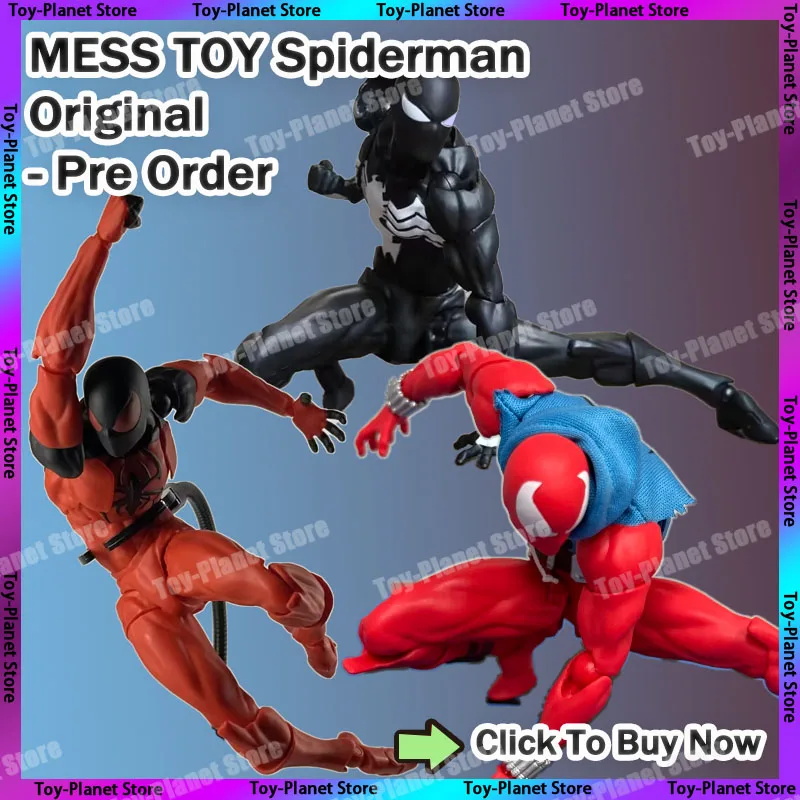 Pre-ordenar Figura de Acción de Spiderman de Marvel en Rojo, Azul y Negro, Juguetes de Colección, Modelo de Superhéroe a Escala 1/12 con Lanzatelarañas en la Mano