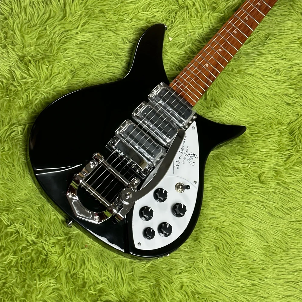 Free Shpping 325 Electric Guitar With Tremolos System Bridge Black Color High Quality Guitarra