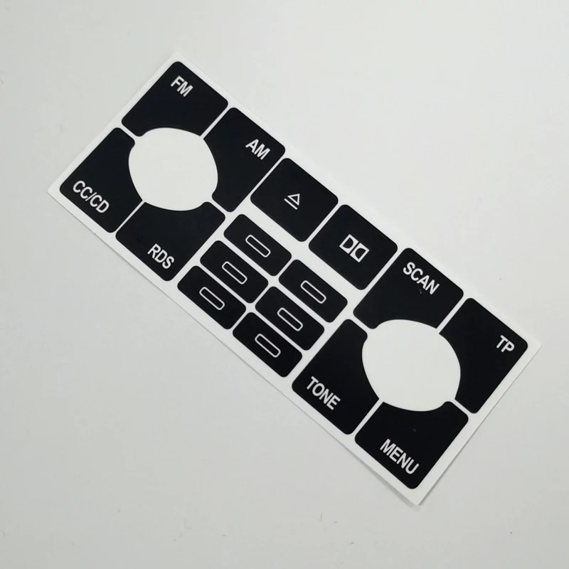 1 Set Black Vinyl Auto Interior Door Lock Window Air Conditioner Push Button Repair Decal Stickers for Audi A4 B6 B7 A6 A2 A3