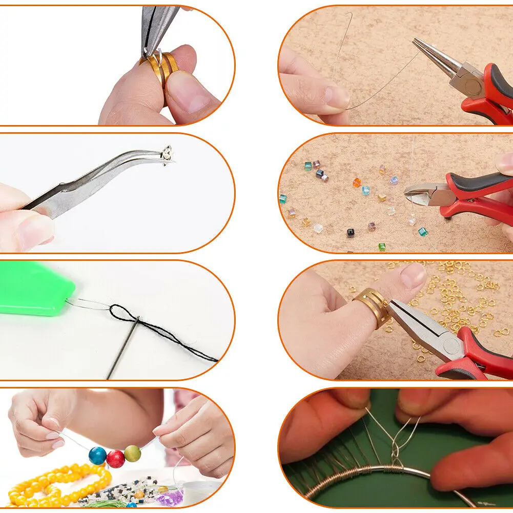 Jewelry Making DIY Bracelet Necklace Material Tool Pliers,Jewelry Set Getting Started,Bracelet,Earring Making Kit