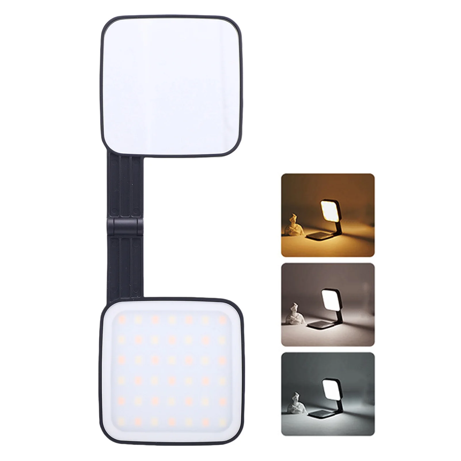 Andoer Phone Video Light Type C Rechargeable Selfie Light 2500 To 6500K CRI 95 Dual Sided Foldable Magnetic for Live Streaming