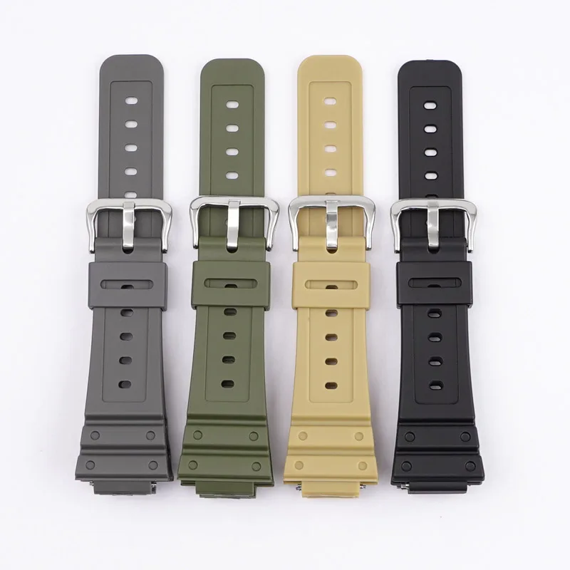 Quick Release Rubber Strap for Casio G-SHOCK DW-5600 GW-6900 GA-2100 2110 Stainless Steel Buckle 16mm Men TPU Bracelet Watchband