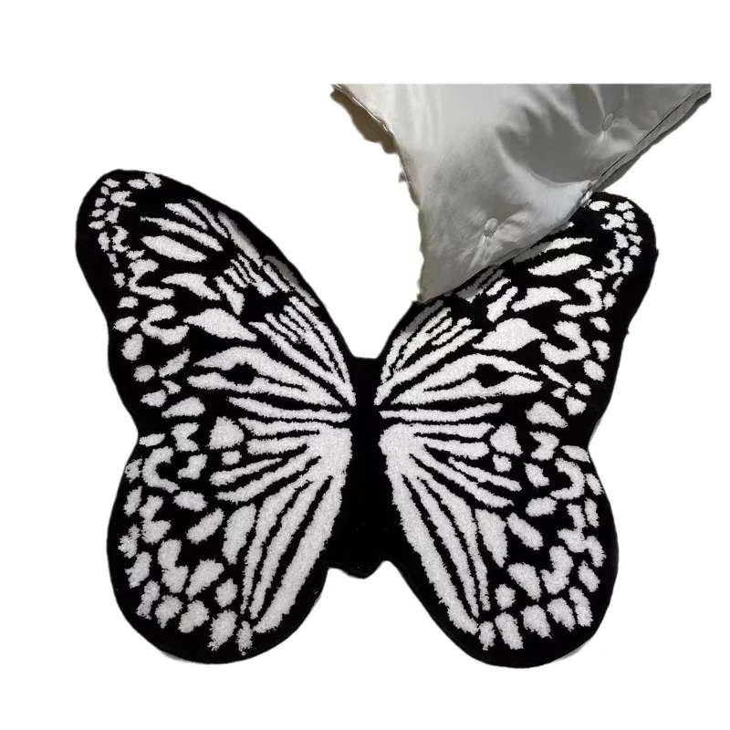 Light luxury black and white modern butterfly living room coffee table sofa carpet bedroom study cloakroom