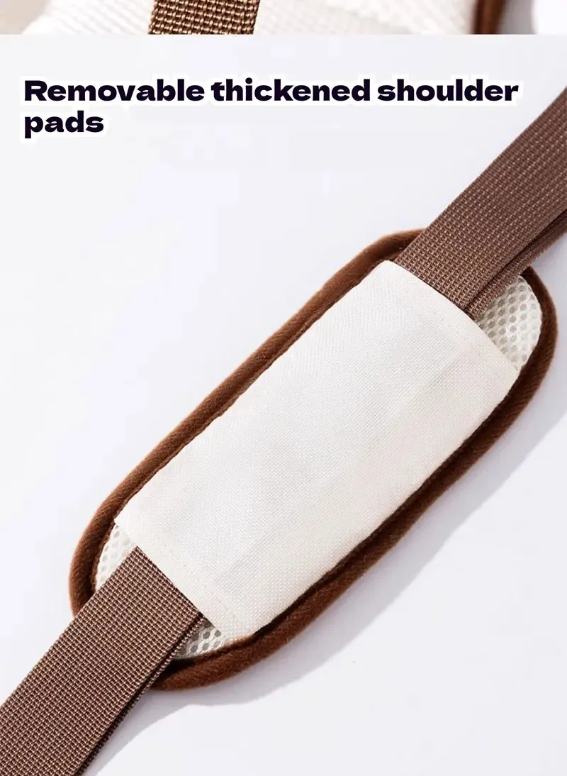 Tragbarer Multifunktions-Rückenträger, Doppel-Schulter-Hunderucksack, Umhängetasche für Haustiertransport, Atmungsaktive Outdoor-Haustiertasche – Detail 10