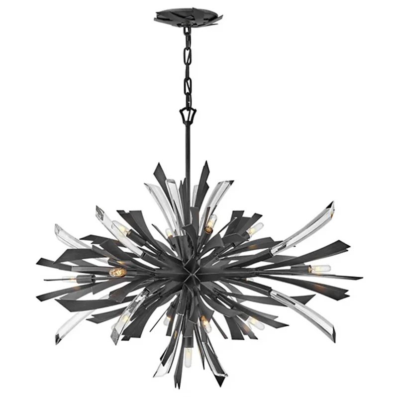 Custom Modern Luxury Drop Lights Living Room Hotel Line Pendant Light Hanging Decorative Designer LED Crystal Chandelier