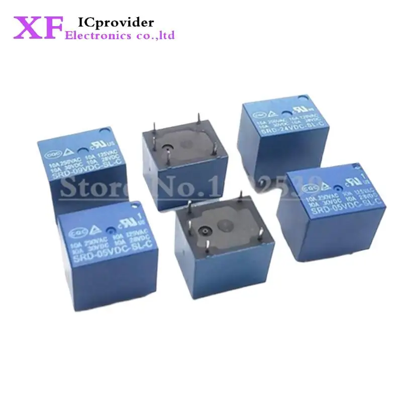 5PCS Relay SRD-03 05 09 06 24 12VDC-SL-C 5PINS 3V 5V 9V 6V 24V 12V High-quality SRD-03VDC-SL-C SRD-05VDC-SL-C SRD-09VDC-SL-C