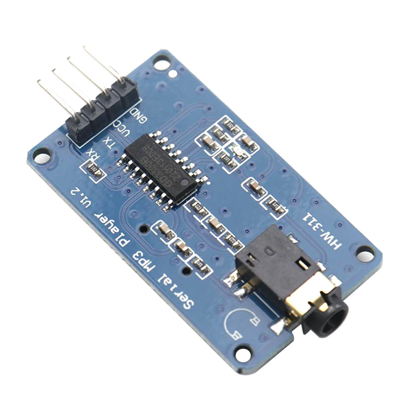 5PCS YX5300 MP3 Player Module Player Module Voice serial port controls the TF card slot of the music module