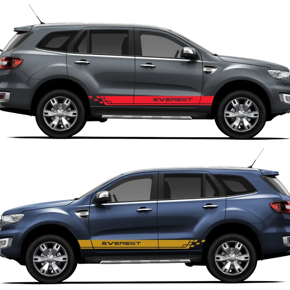 

Car Side Door Stickers For Ford Everest Tuning Accessories Auto DIY Grid Stripe Graphics Sport Vinyl Film Custom Decor Decals