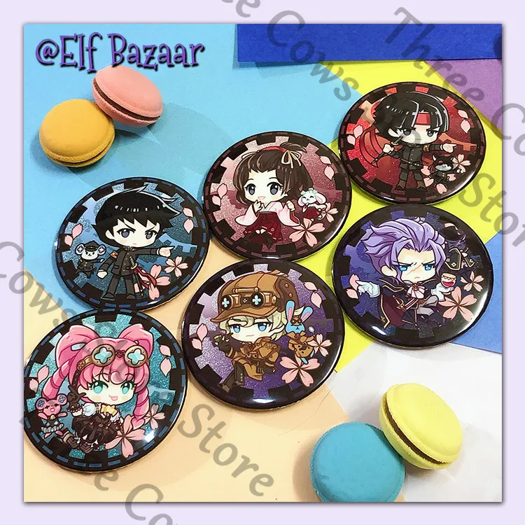 

Anime Ace Attorney Susato Mikotoba Kazuma Asogi Iris Watson Barok Van Zieks Cosplay Cartoon Emblem Badge Brooch Mascot Fans Gift