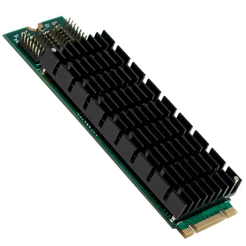 Super Deal -Pcie 1G 4 RJ45 Port Network Card M. 2 B+ M Key I350T4 Vision Acquisition RS232 Serial Port For Desktop Server
