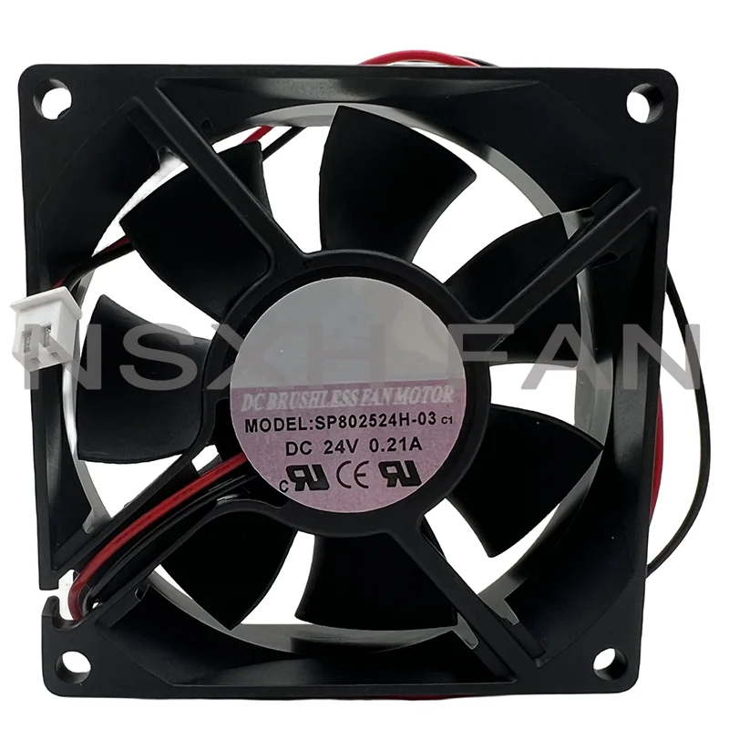 Ventilateur de refroidissement serveur 2 fils SP802524H-03 24V 0.21A 80x80x25mm