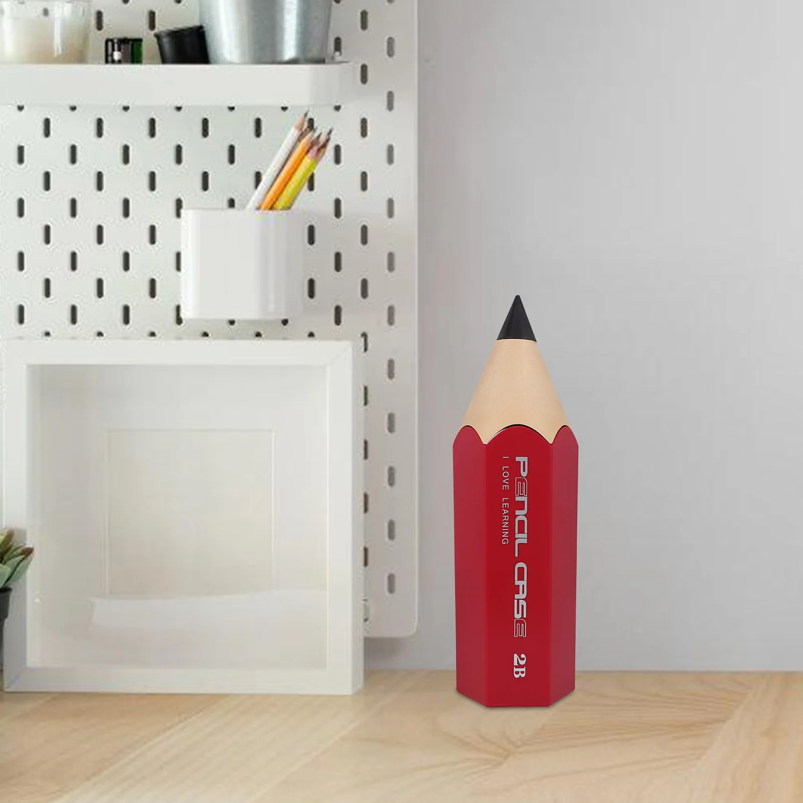 

Eye Catching Pencil Shaped Pen Holder with Lid Keeps Items Safe from Dust Ideal for Office Desk Home Study Stationery and Makeup