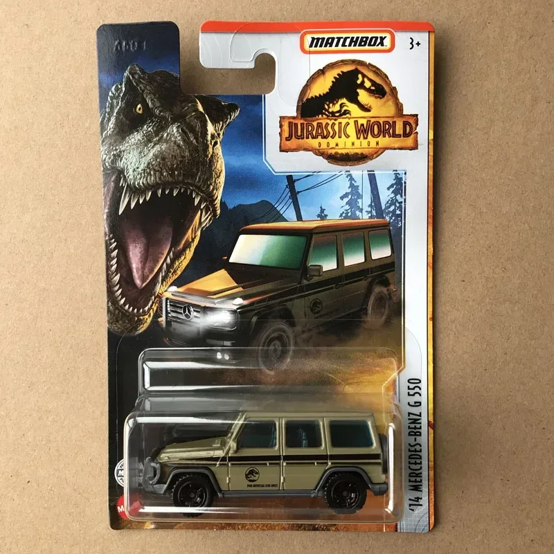 Mattel-coche Matchbox Original de aleación para niños, serie Jurassic World, Hummer Benz, vehículo de juguete de colección, regalo para niños, 1/64