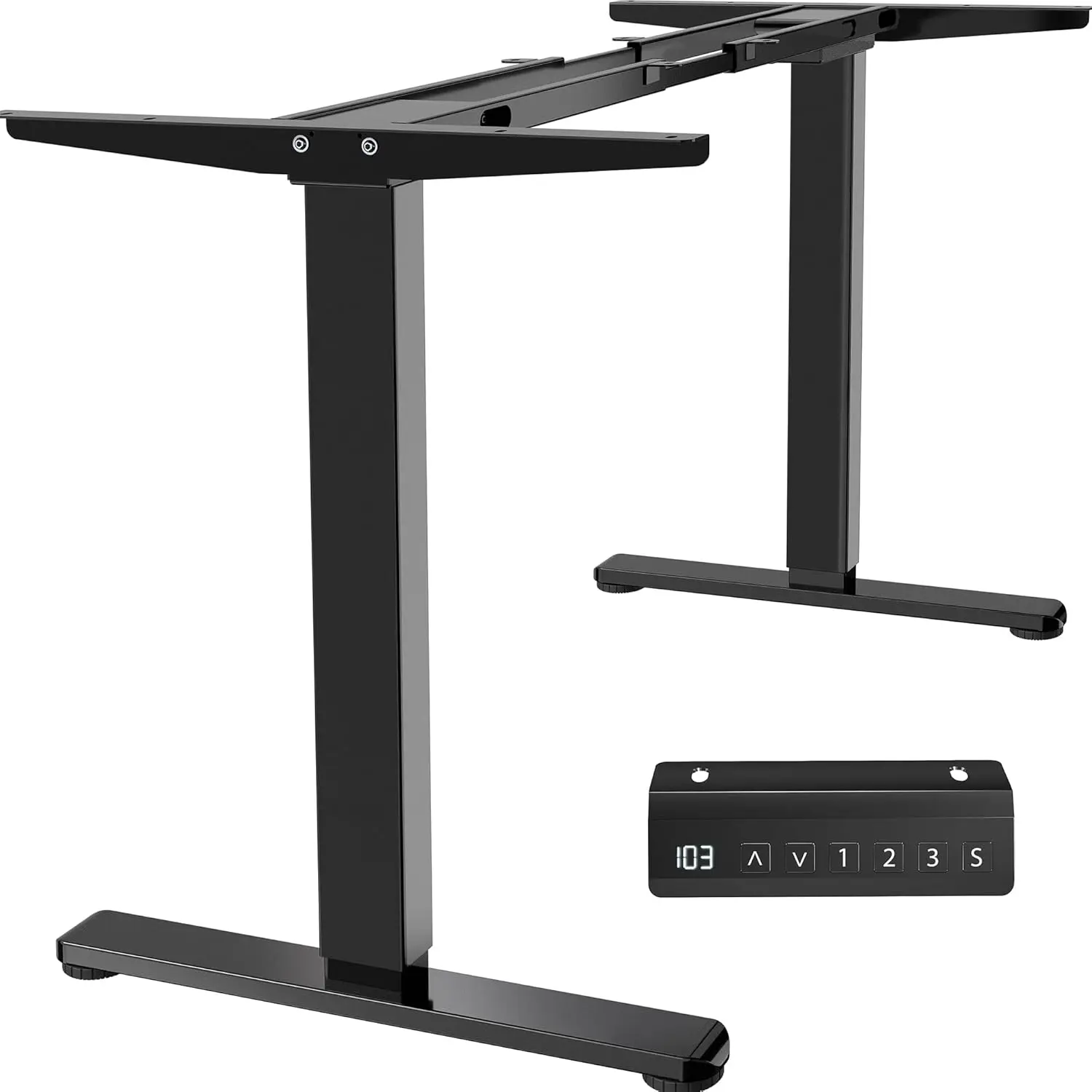 

Heavy Duty Dual Motor Electric Sit Stand Desk Frame, 220 lbs Capacity up to 85" x 43" Tops, Memory Controller Height Adjustab
