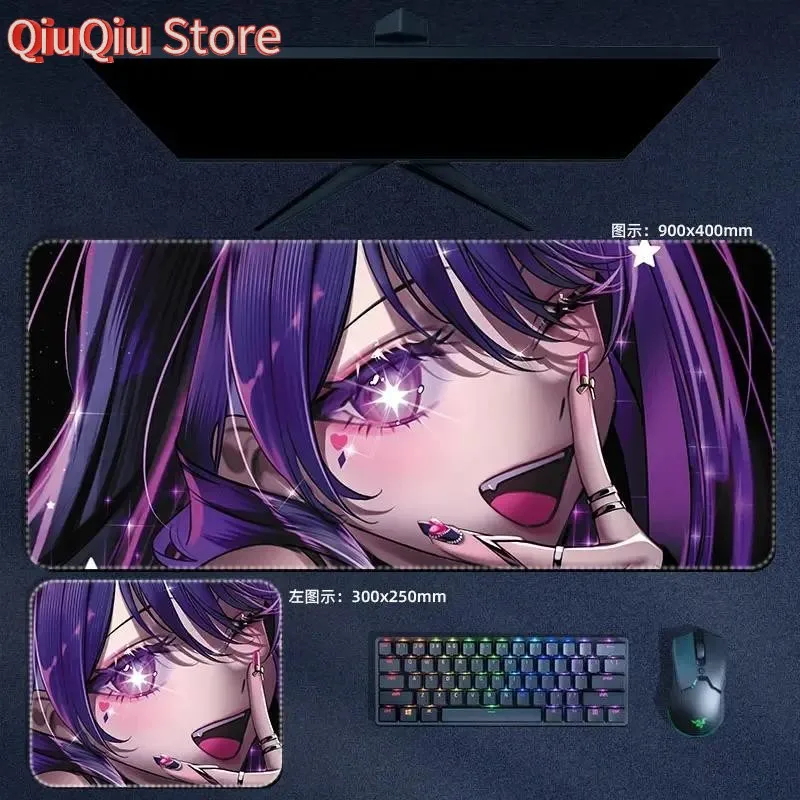 

Аниме Oshi No Ko большой XXL коврик для мыши Manga Hoshino Ai Arima Kana Ruby PU коврик для мыши компьютерная клавиатура коврик аксессуары настольный коврик