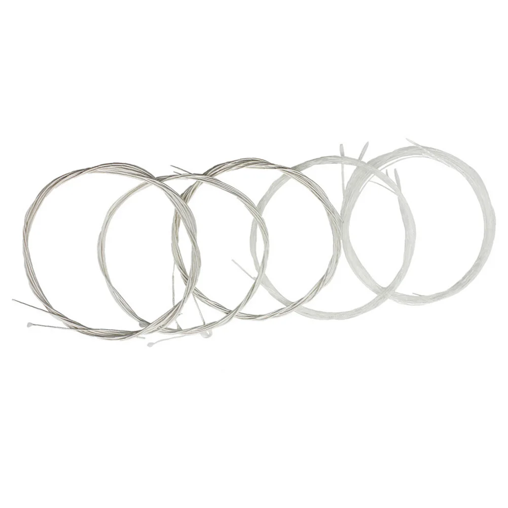 

5 Pcs Professional White Nylon Oud Strings Silver-Plated Copper Alloy Stringed Instrument Accessories