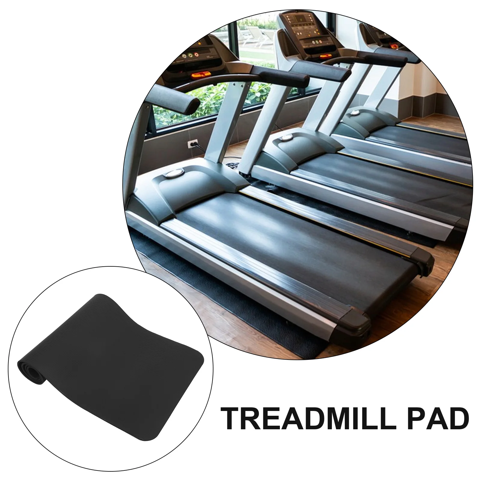 

Treadmill Pad Exercise Equipment Mat Rubber Floor Protector for Gym Home Fitness Protection Noise Reduction Nbr Pads