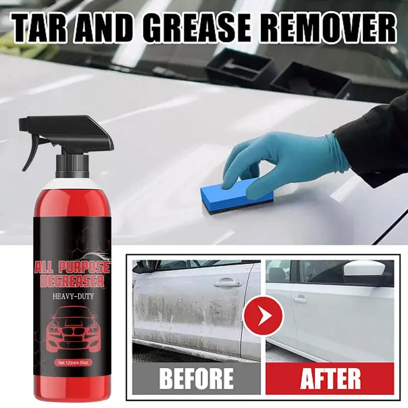 Espray limpiador multiusos para coche, agente de pulido automotriz, potente y fiable de ruedas líquido de limpieza, mantenimiento de automóviles, 120ml