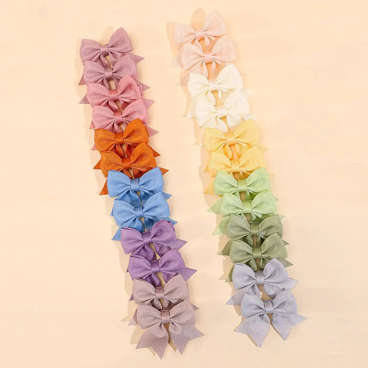 24pcs Bow Tail All Inclusive Hair Clips Cute Fashionable Hair Clips Headwear Hair Accessories Hair Clips for Girls