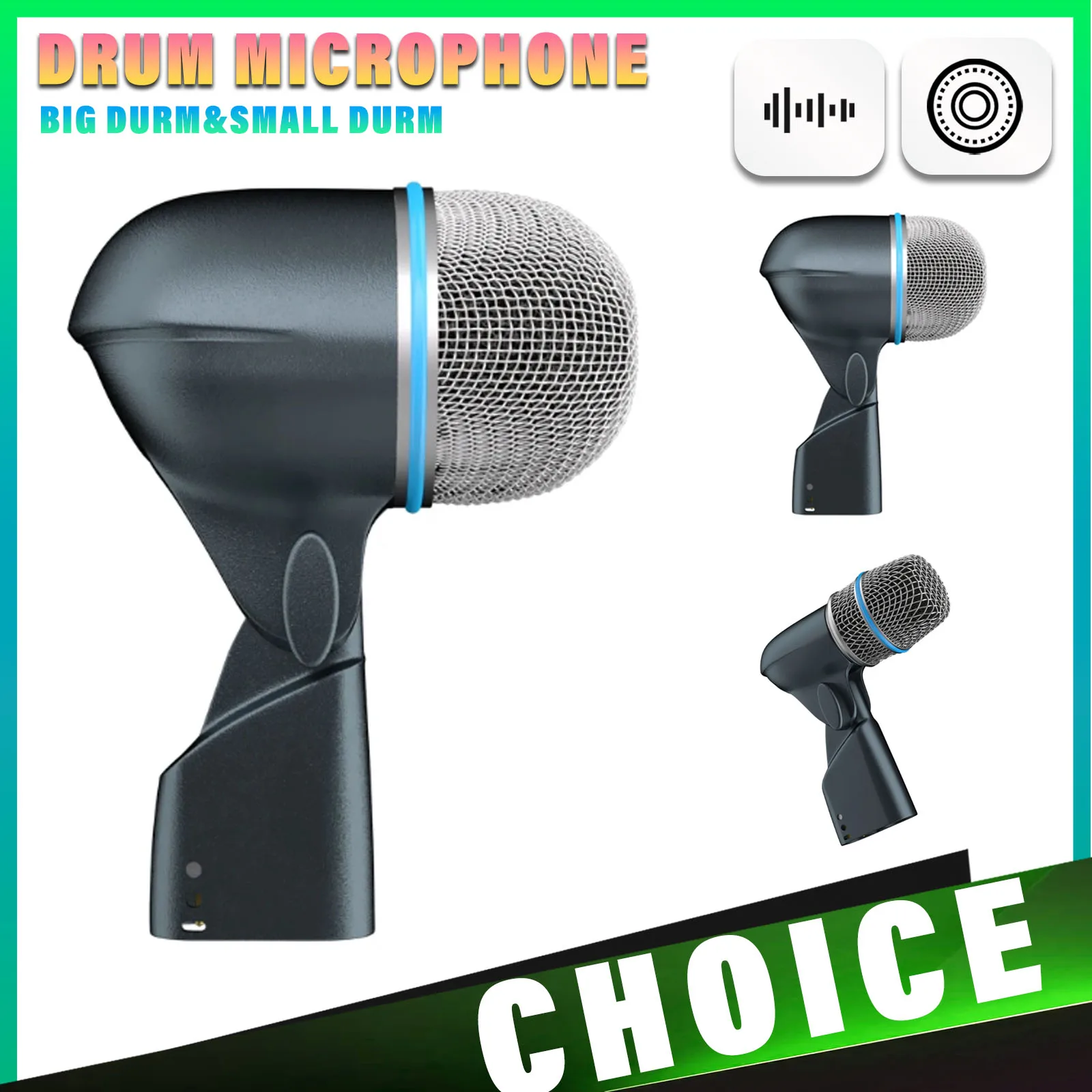 

Dynamic Instrument Microphone Beta 56A 52A 57A Wired Drum Mic for Kick Bass Tom Snare Cymbals Drums Vocal Band DJ Stage Use