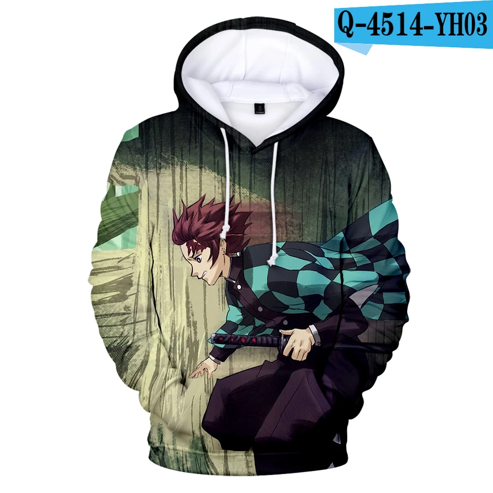 Demon Slayer Kimetsu no Yaiba 3d Print Sweatshirts Men Women Unisex Hooded Oversized Hoodie Kids Sweatshirt Cosplay Clothing