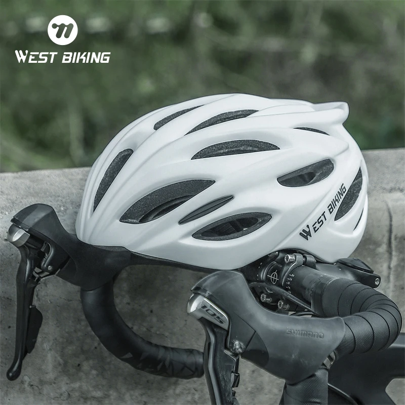 

WEST BIKING Man Woman Cycling Helmet Hollow Breathable Ultralight MTB Road Bike Safety Hat Outdoor Riding Windbreaker Helmet