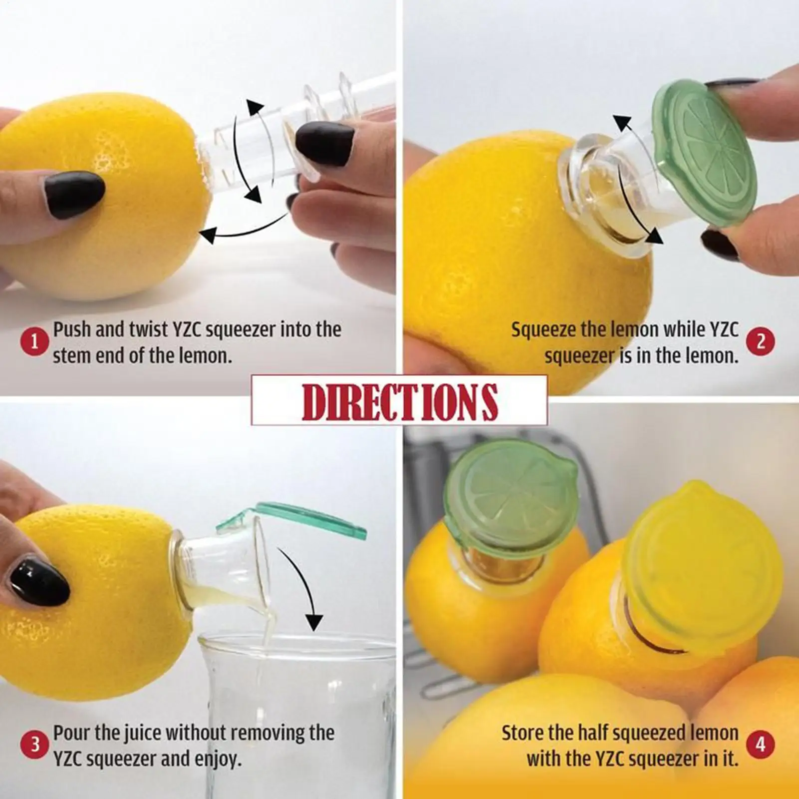 Lemon Squeezer New Screw Top Manual Citrus Juicer Portable Lemon Juicer With Lid ABS Effortless Cleaning