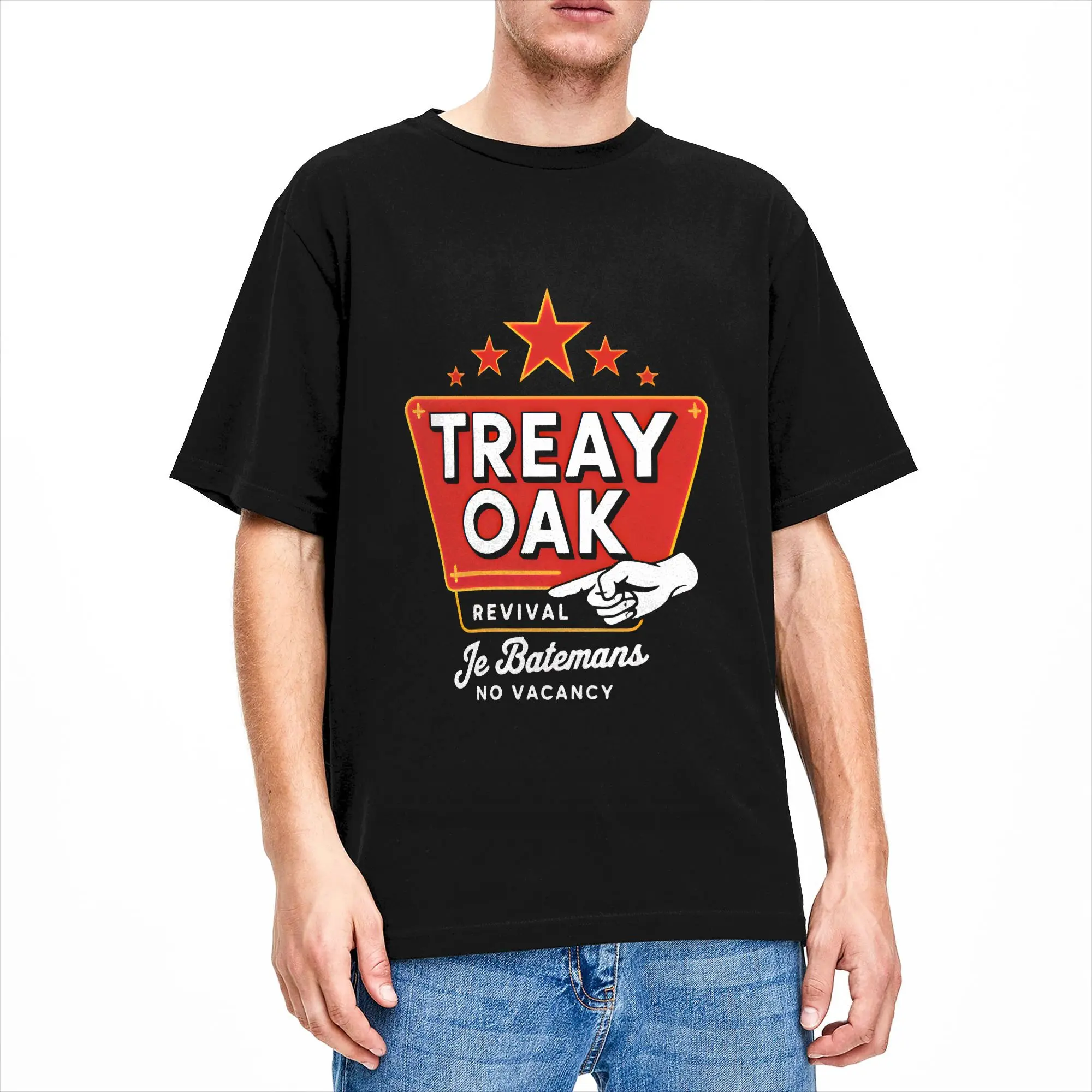 Men T-Shirt Country Music Band Treaty Oak Revival Novelty Cotton Tee Shirt Short Sleeve  T Shirts Crewneck Tops Plus Size