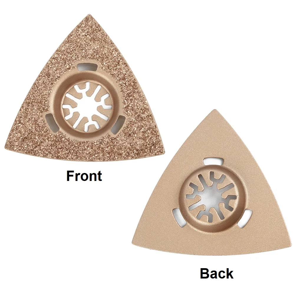 Multittool Multi-Tool Attachment 80mm 3.14\\\'\\\' Carbide Triangle Rasp Carbide Coated Design Effective On Concrete