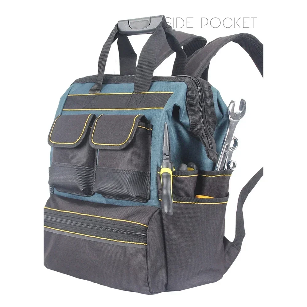 Multifunctional Shoulder Toolkit Canvas Electrician Backpack Portable Hardware Pocket Workshop Orkshop Construction Storage Bag