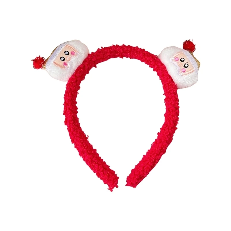 Unique Plush Christmas Hair Hoop Youth Festives Hairband Comfortable Hairpiece