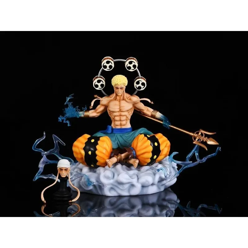 Anime One Piece BT Sitting Position Thor Enel Cephalic Eagle Luminous Statue PVC Action Figure Collectible Model Toy Boxed