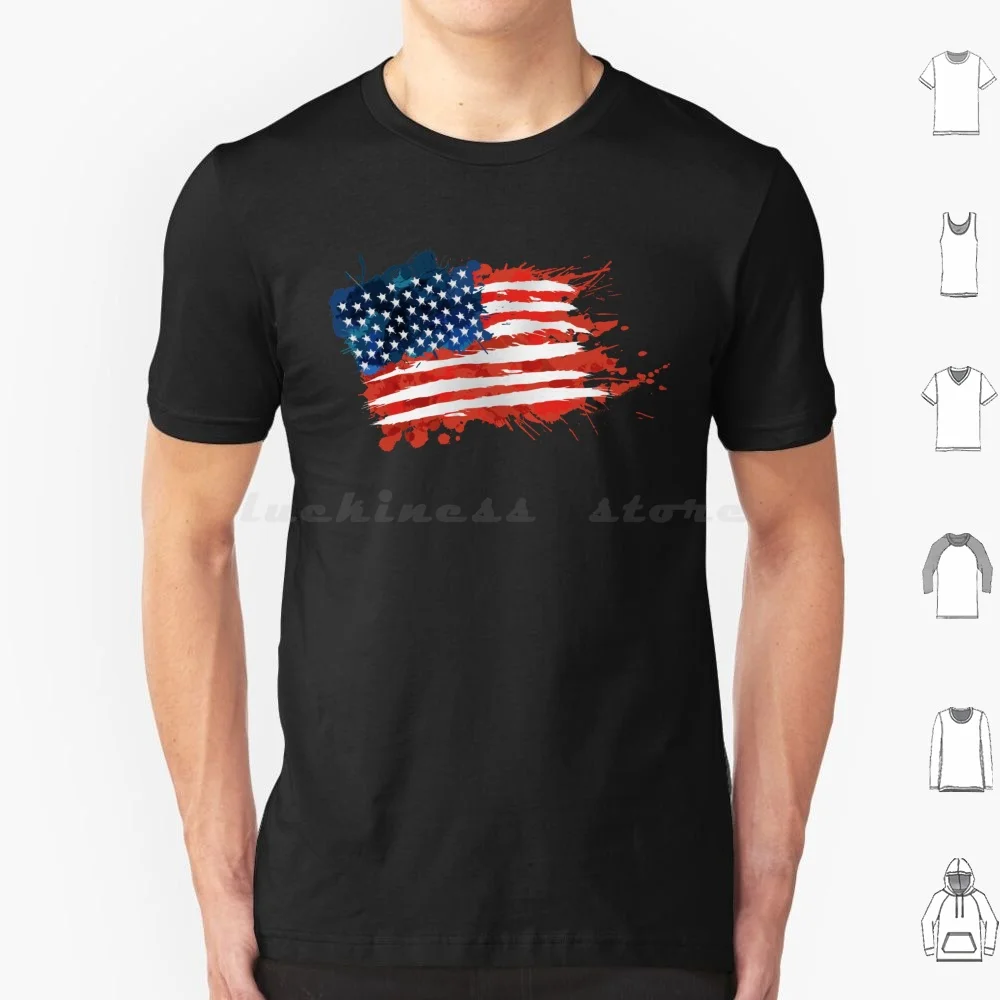 American Flag T Shirt 6xl Cotton Cool Tee Usa Flag Flag Usa American Stars Flag United States Of America July 4 Day America