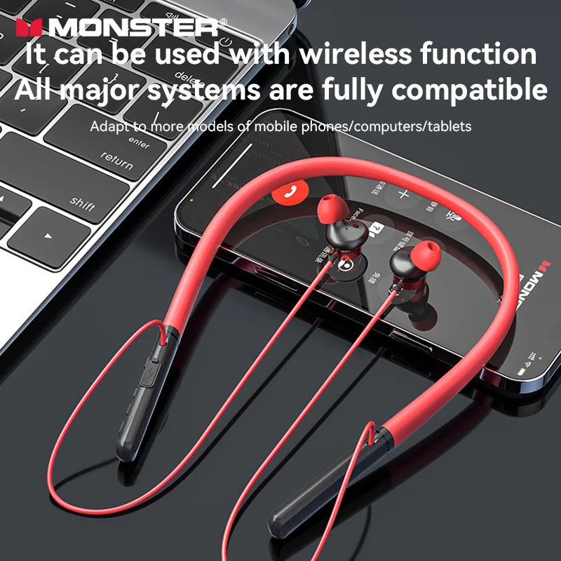 Monster AIRMARS SG03 Neckband Headset — Outdoor Sports Wireless Bluetooth Headphones, HD Call Stereo Music With Button Function - view 3