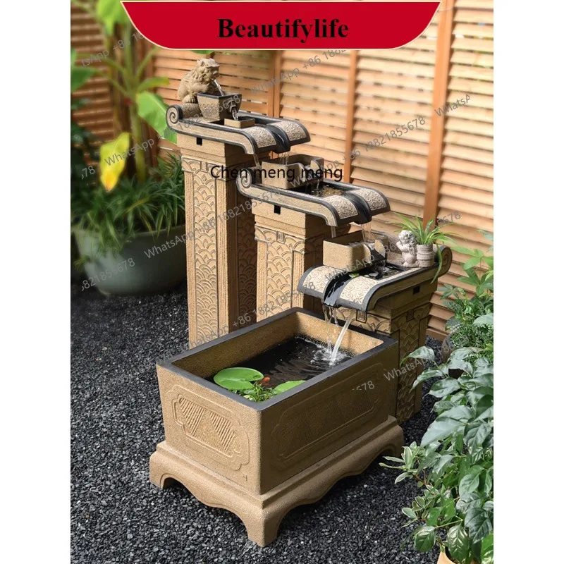 

G153 струящаяся вода орнамент открытый китайский рыбный пруд циркулирующая вода пейзаж аквариум счастливый двор украшения пейзаж