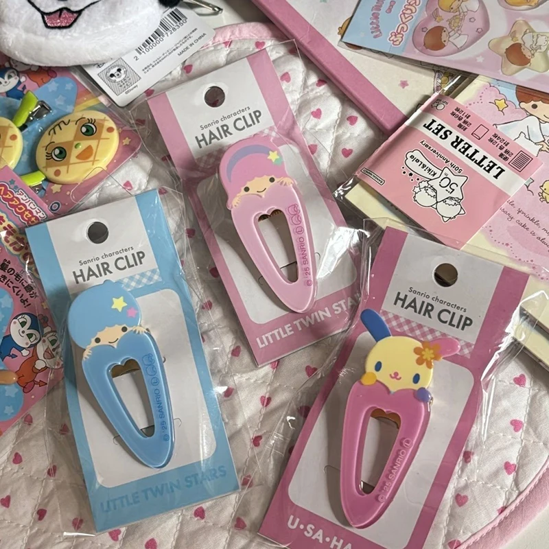 

Sanrios Cartoon Acrylic Hair Clips for Girls Usahana Non-Slip Bangs and Side Clips Little Twin Stars Hair Barrettes Accessories
