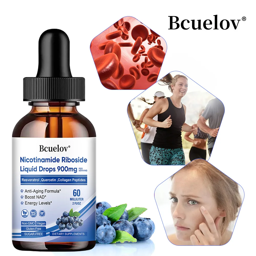 

NAD Liquid Supplements, NAD Nicotinamide Riboside Resveratrol & Quercetin, Collagen, for Anti-Aging, Skin Health, Energy & Focus