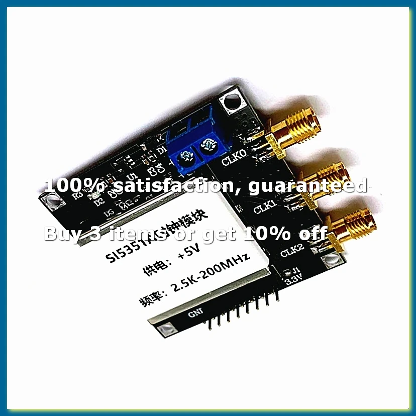 SI5351 2.5K-200MHz Clock Signal Generator Module High Frequency Square Wave Generator with STM32 TFT Display for DIY